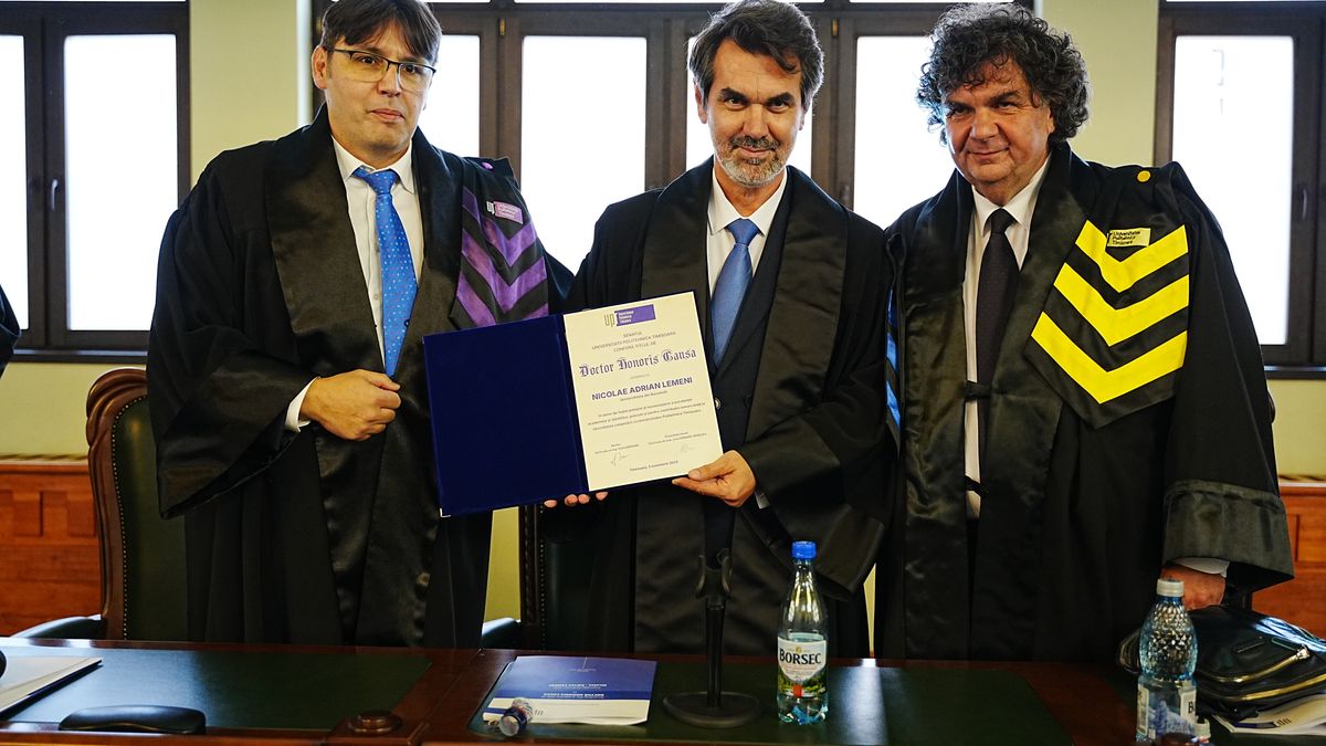 Universitatea Politehnica Timișoara a decernat titlul de Doctor Honoris Causa profesorului Nicolae-Adrian Lemeni, un om cu o capacitate deosebită de a crea punți